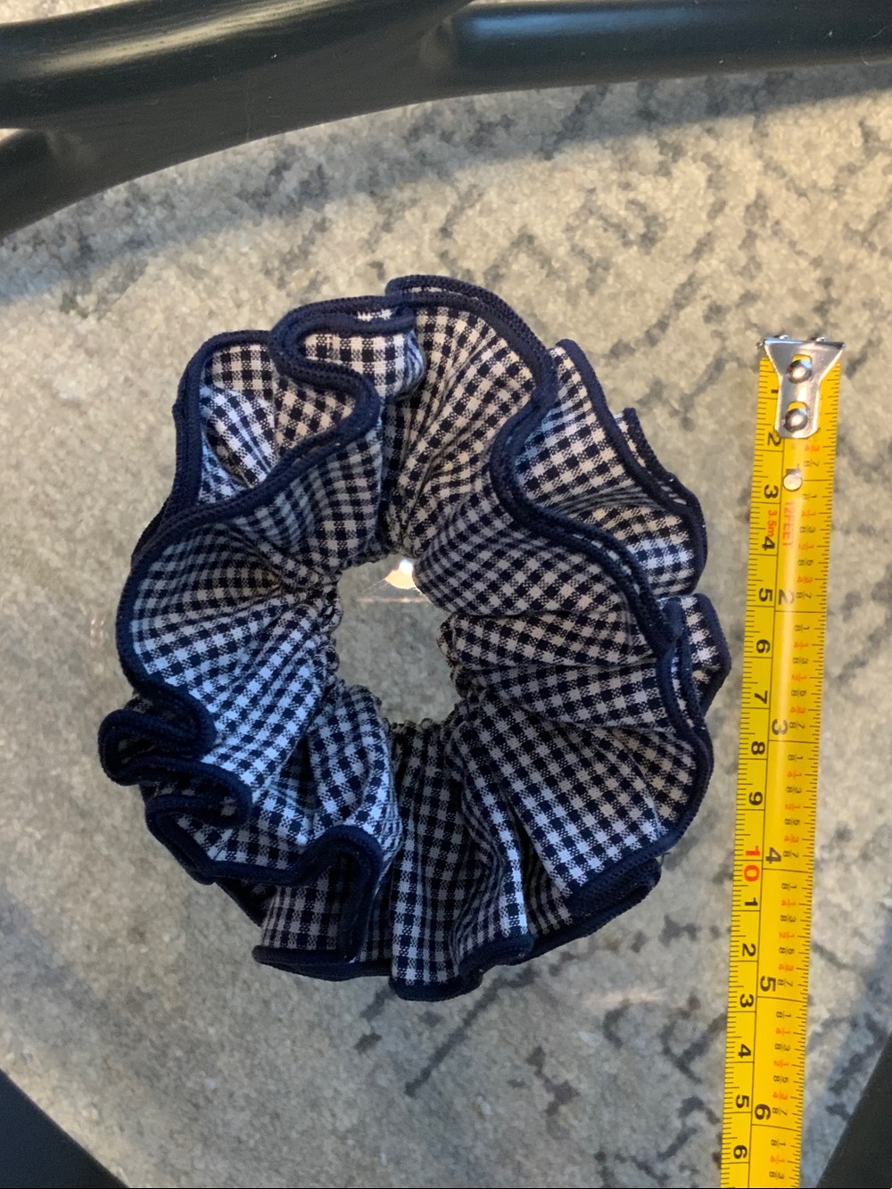 Sézane Navy and White Gingham Chou chou